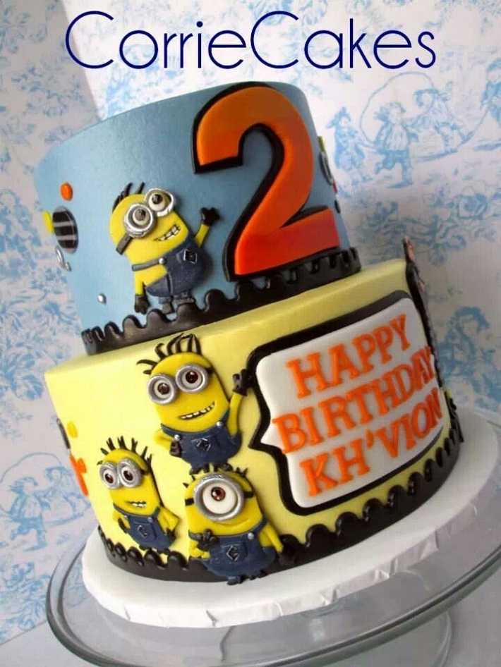 Two-tier Minion Cake