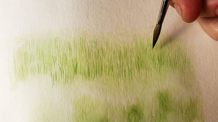 How to paint grass blades with fine detail