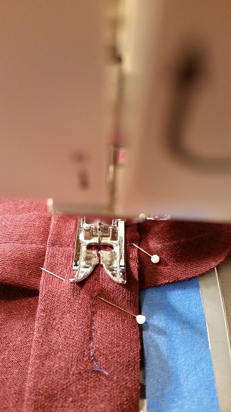 stitching at center point