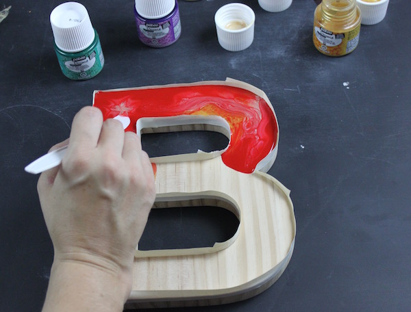 Knife with paint