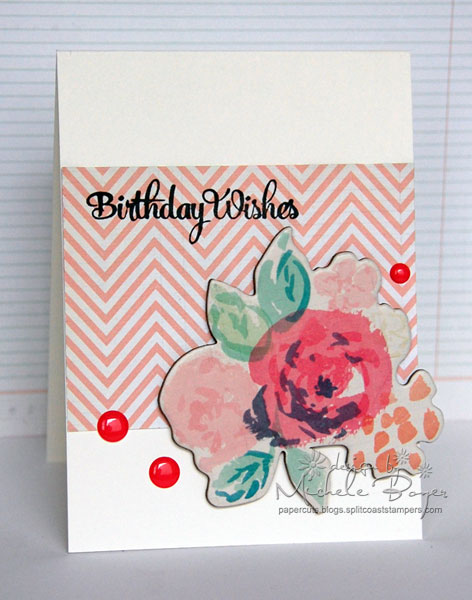 "Birthday Wishes" card with chipboard as focal point