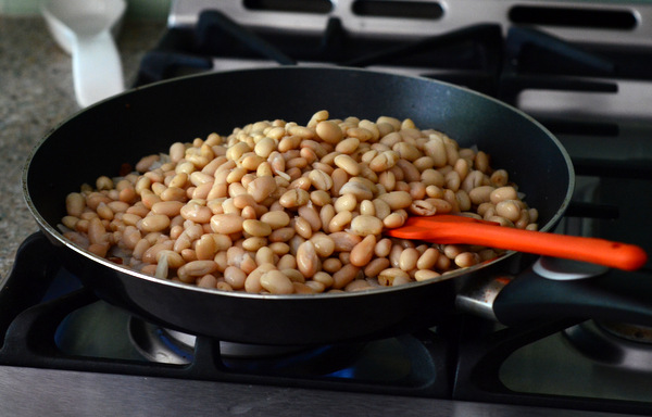 Mixing Baked Beans