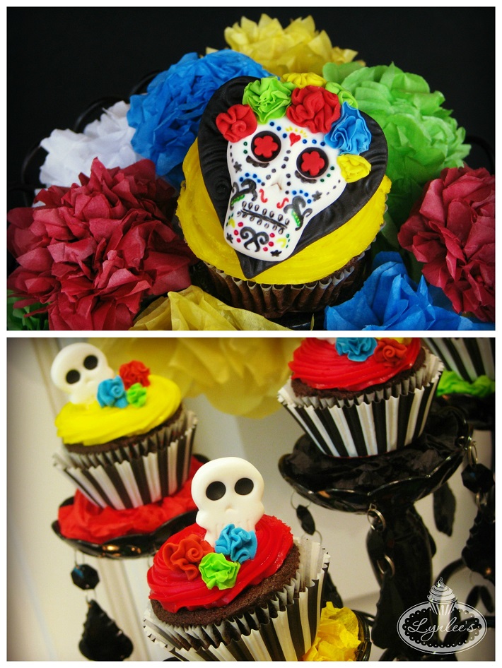 Day of the Dead fondant cupcake topper collection