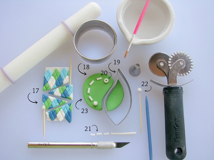 Golf fondant tutorial step 3
