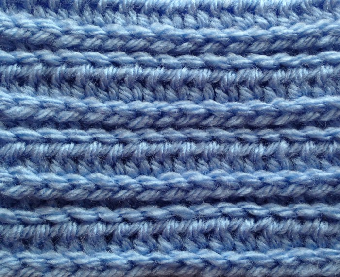 Half double crochet middle loops alt back loops