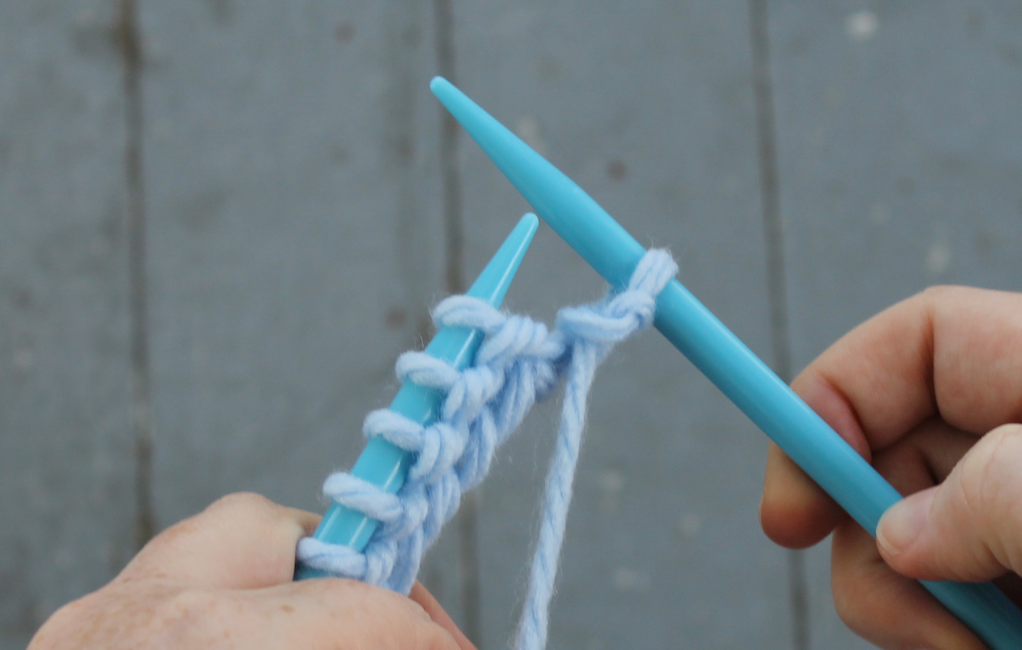 One purl stitch