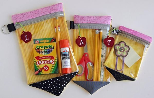In the Hoop Pencil Pouches Set