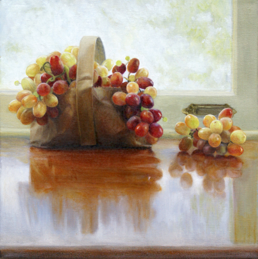 Oil Painting of Grapes