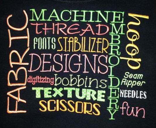 Machine Embroidery Subway Art
