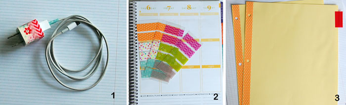 Additional uses - identify charger plugs/cables, planner labels, decorate notebook dividers