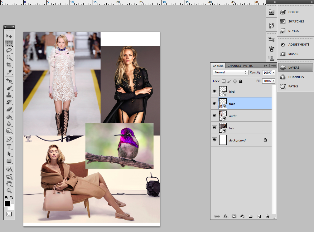 Photoshop Collage for Drawing Inspiration