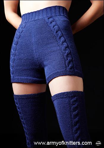 Tanzanite Knitted Shorts