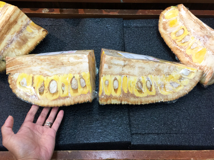 Fresh jackfruit in Sections