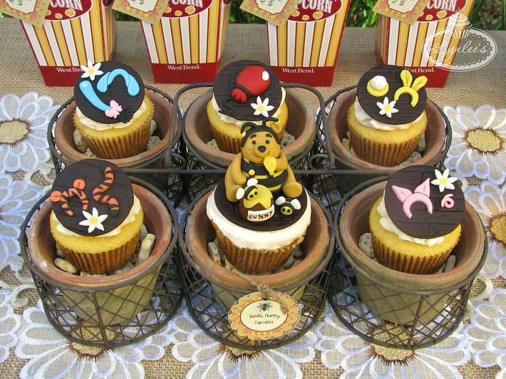 Winnie the Pooh fondant cupcake topper collection