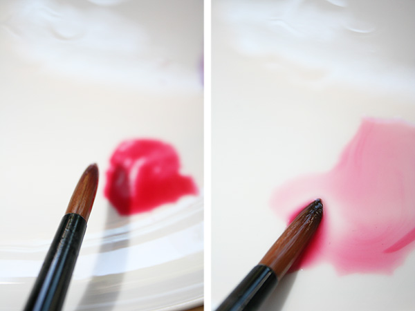 Making Pink with Red Watercolors