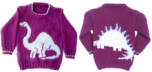 Apatasaurus or Stegosaurus Sweater Knitting Pattern