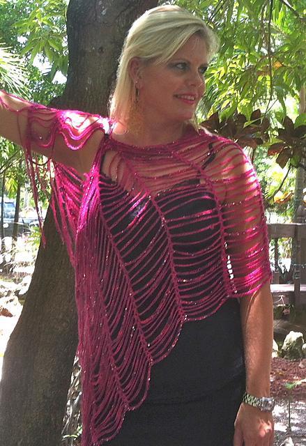 Openwork crochet wrap pattern