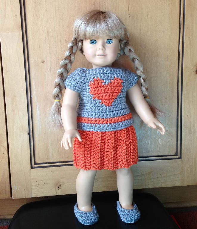 Heart T and Skirt Doll Crochet Pattern