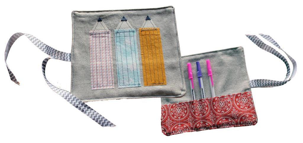 Pencil Wrap with Applique pattern