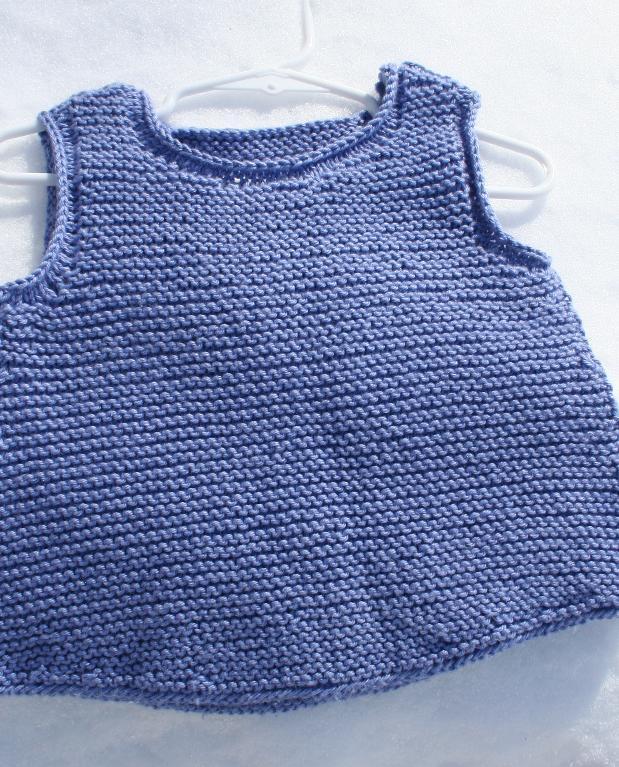 Norah Sleeveless Garter Top Knitting Pattern