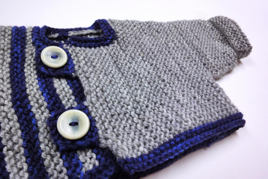 Garter Stitch Baby Cardigan Knitting Pattern