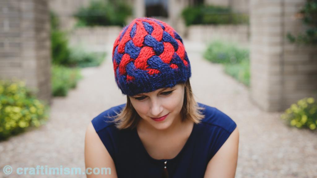 Bulky Braided Knit Hat Knitting Pattern