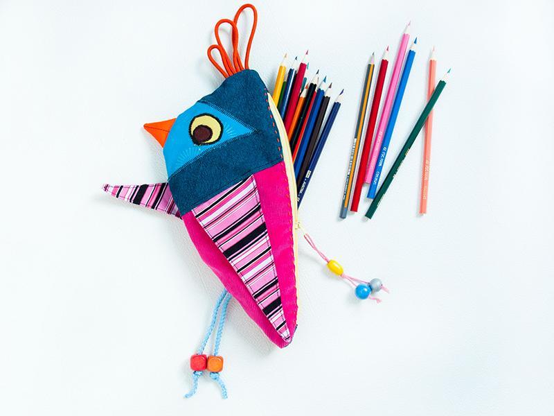 Pencil Case Birdy Back To School pattern