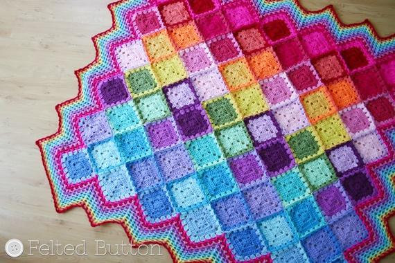 Happy Harlequin Blanket FREE Crochet Pattern