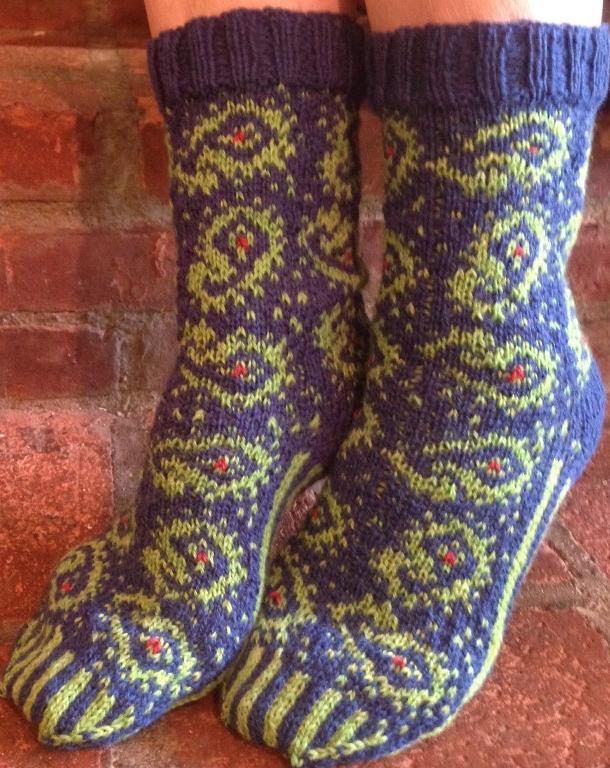 For the Love of Paisley Socks Knitting Pattern