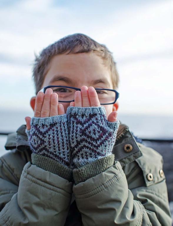 Doodle Colorwork Gloves Fingerless Mitts Knitting Pattern