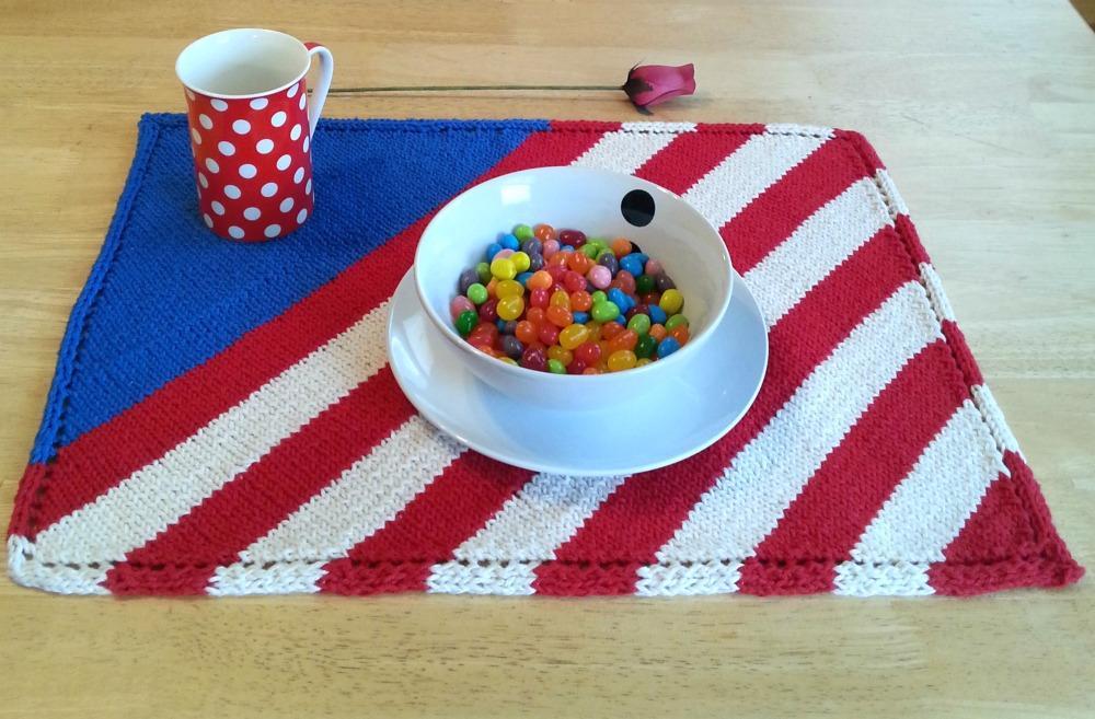 Patriotic Placemat FREE Knitting Pattern