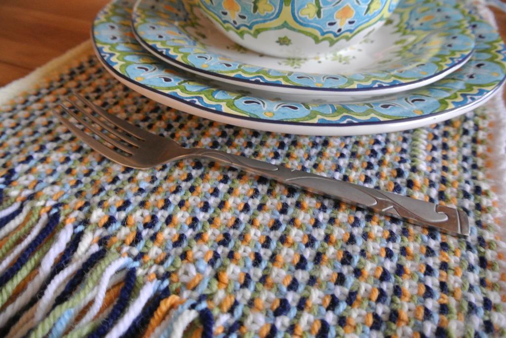 Knit Linen Stitch Placemat Knitting Pattern