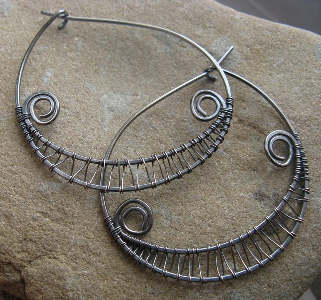 Woven Wire Hoop Earrings Jewelry Pattern