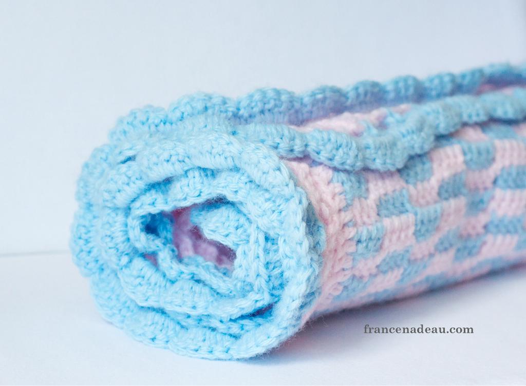 Brick-Wall Blanket FREE Crochet Pattern