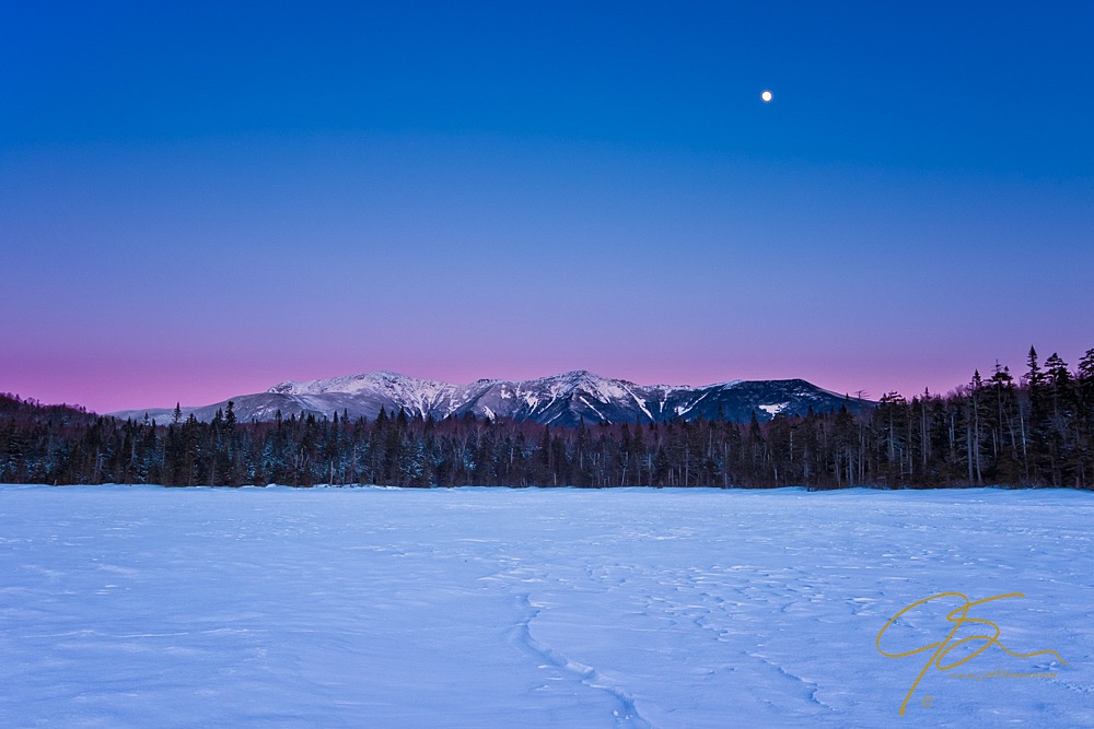 Winter Blue Hour, Lonesome Lake, New Hampshire