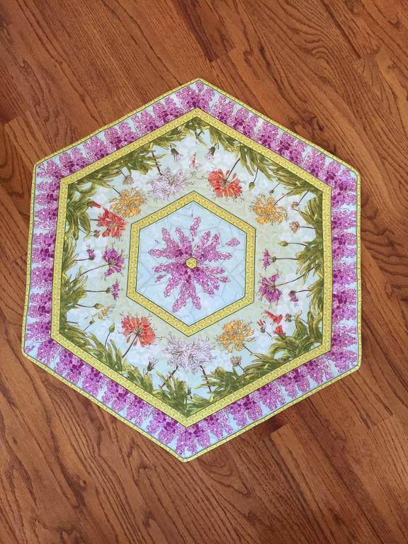 table topper out of flower print