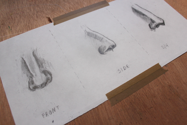 Learn how to draw a nose step by step