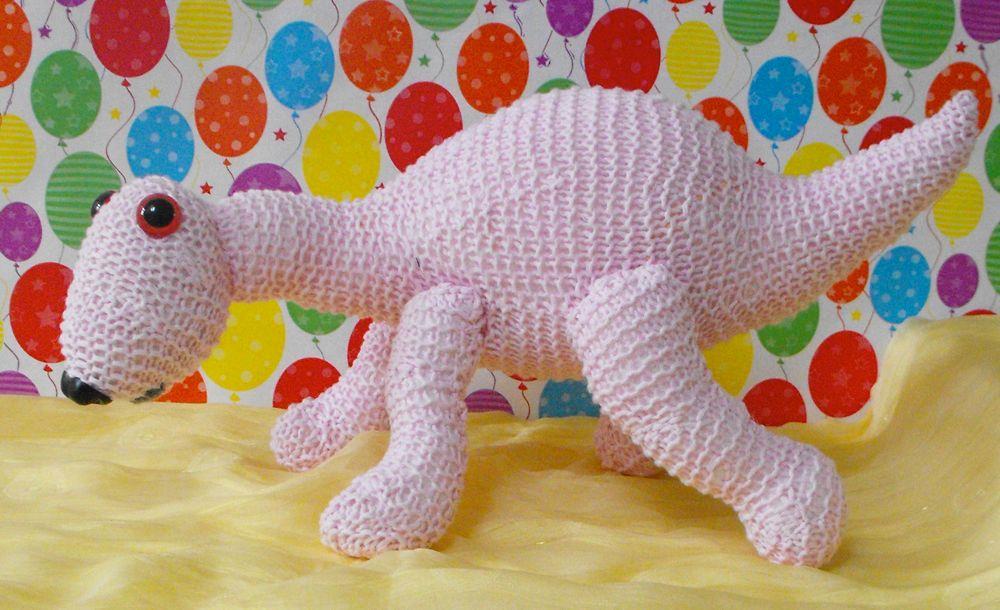 Nursery Baby Dinosaur Toy Knitting Pattern