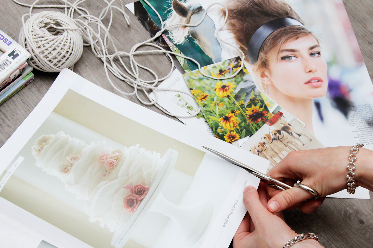 Cutting Magazine Photos for Art Reference
