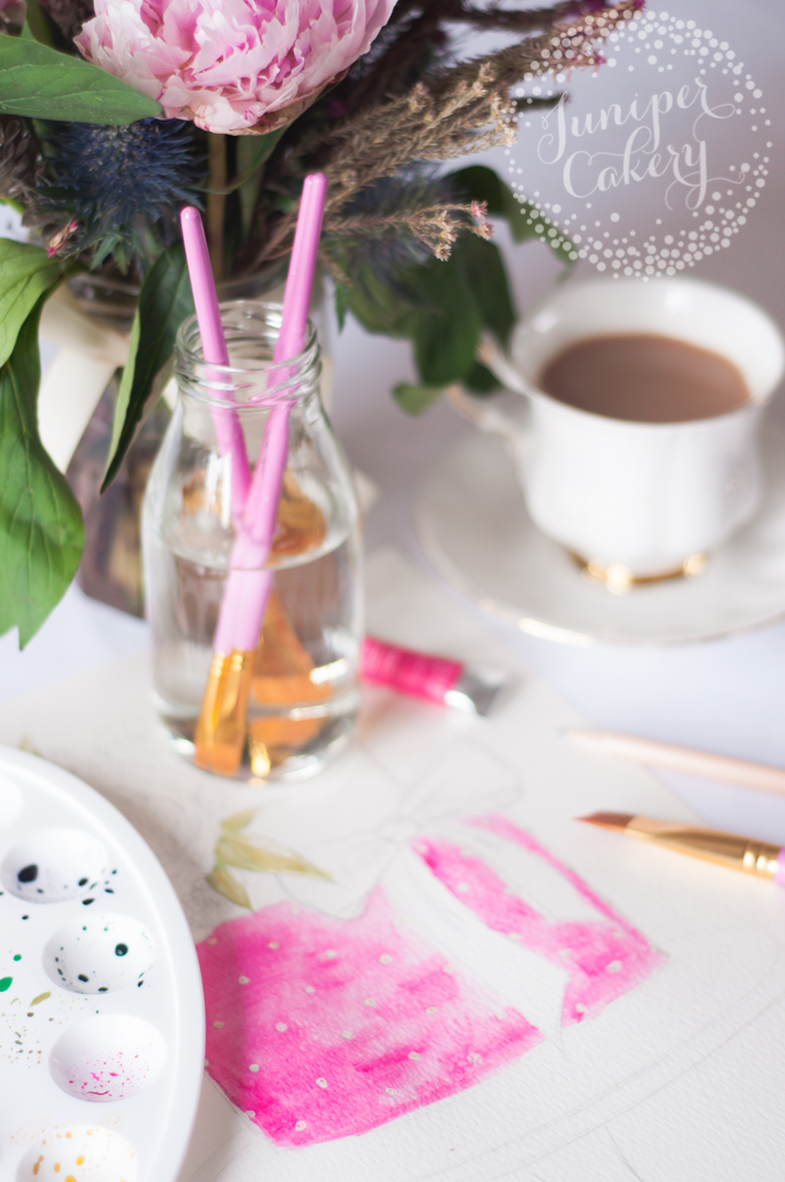 How to draw and paint cake designs