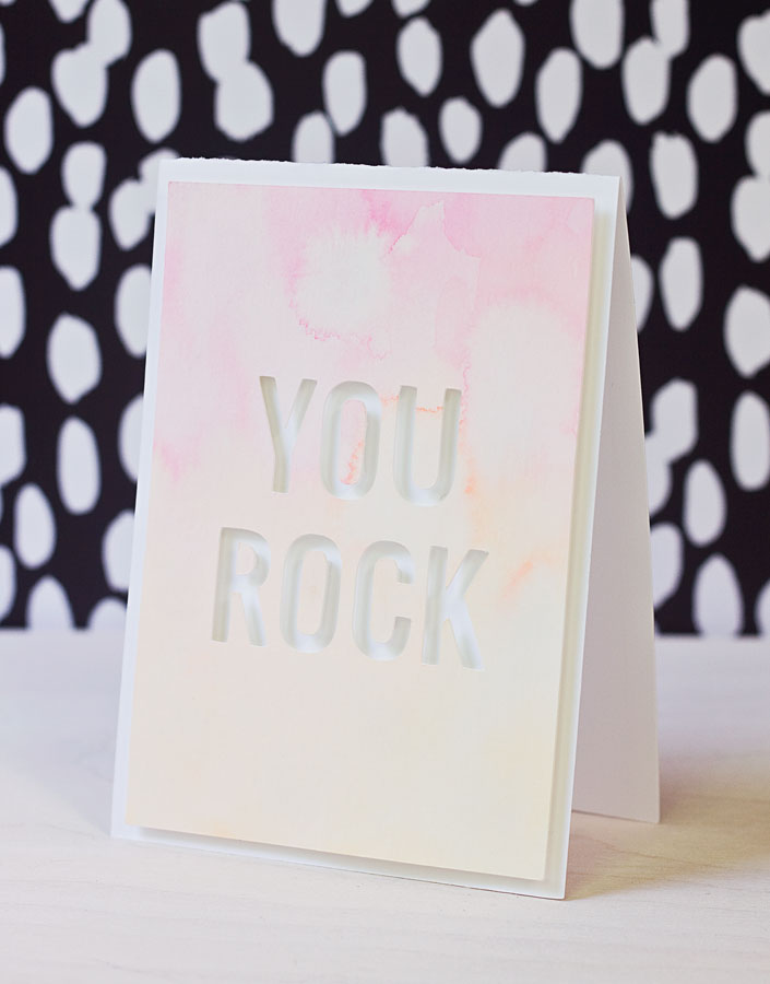 DIY Watercolor Card with Pigment Inks