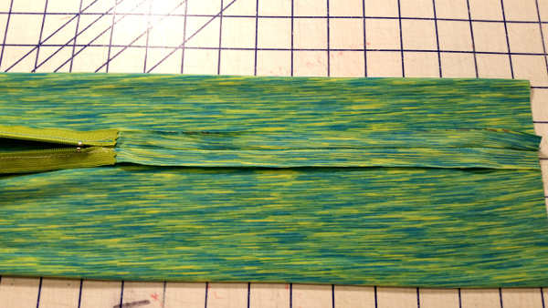 seams stitched and pressed open