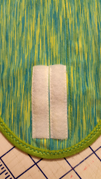 velcro attached to DIY running belt