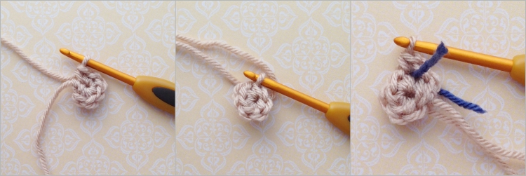 Crochet a flat circle using amigurumi first step