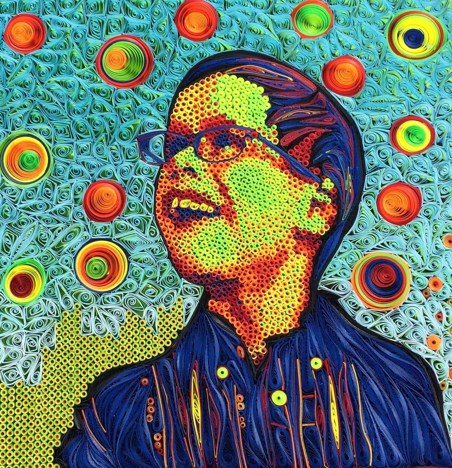 quilled mosaic portrait