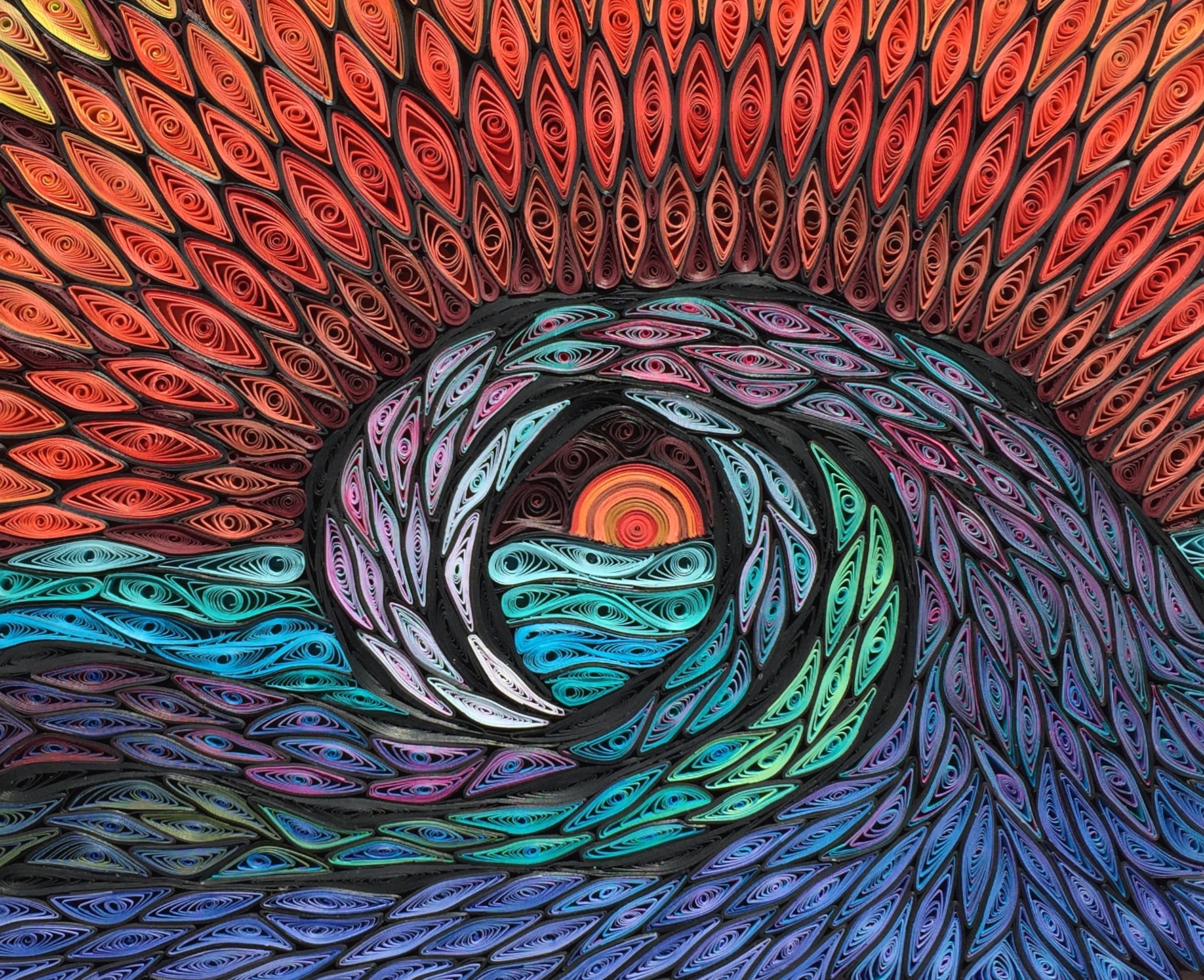 quilled waves mosaic