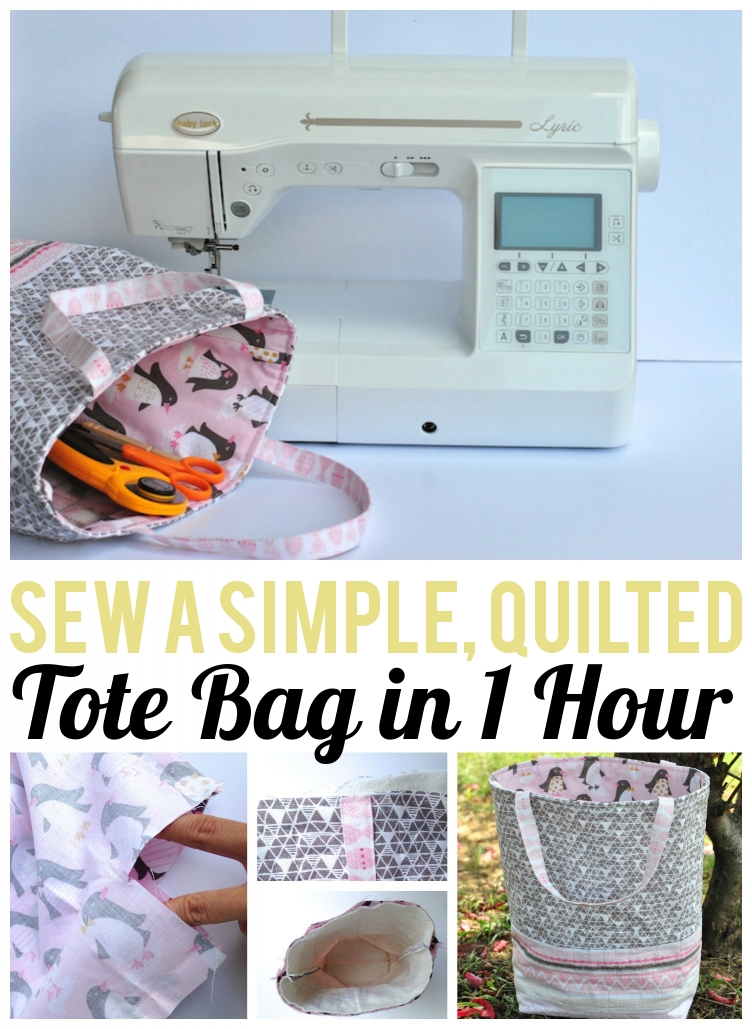 Sew a simple, quilted tote bag in 1 hour with this tutorial