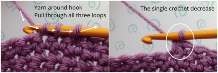 Single crochet decrease last step