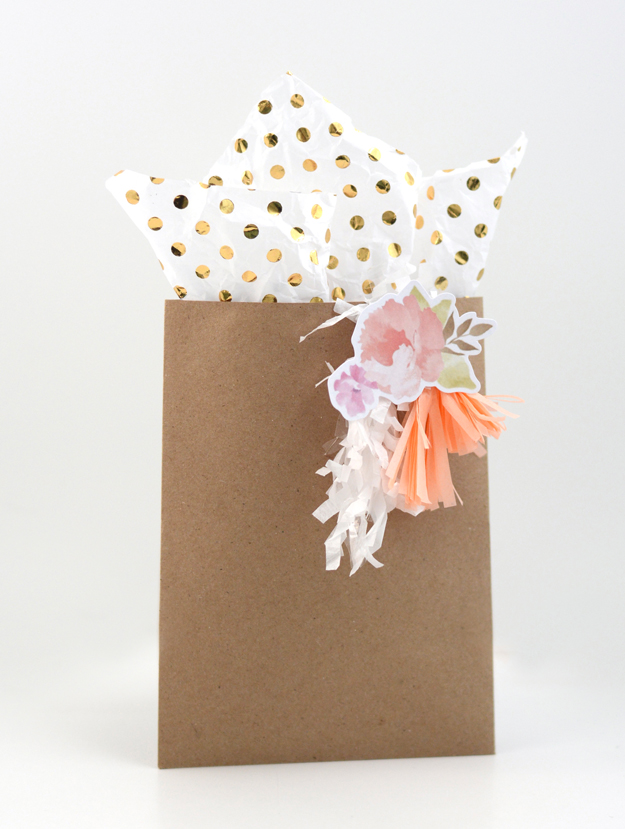 brown flower bag