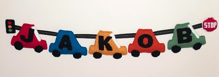 Personalized Car Pennant Knitting Pattern